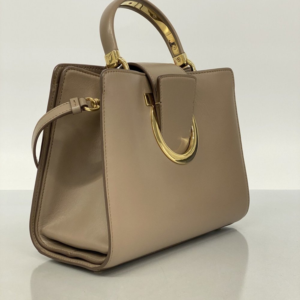 SALVATORE FERRAGAMO Cream Leather Bag - Picture 2 of 13